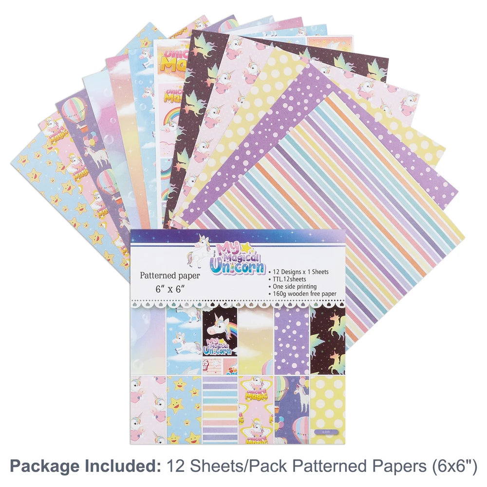 12 Sheets Vintage Background Printed Scrapbooking Paper Pads