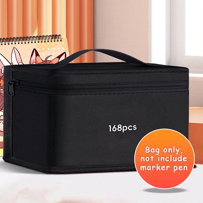 12/24/36/48Pcs Pencil Bag Art Marker Pen Storage Bag Large Capacity