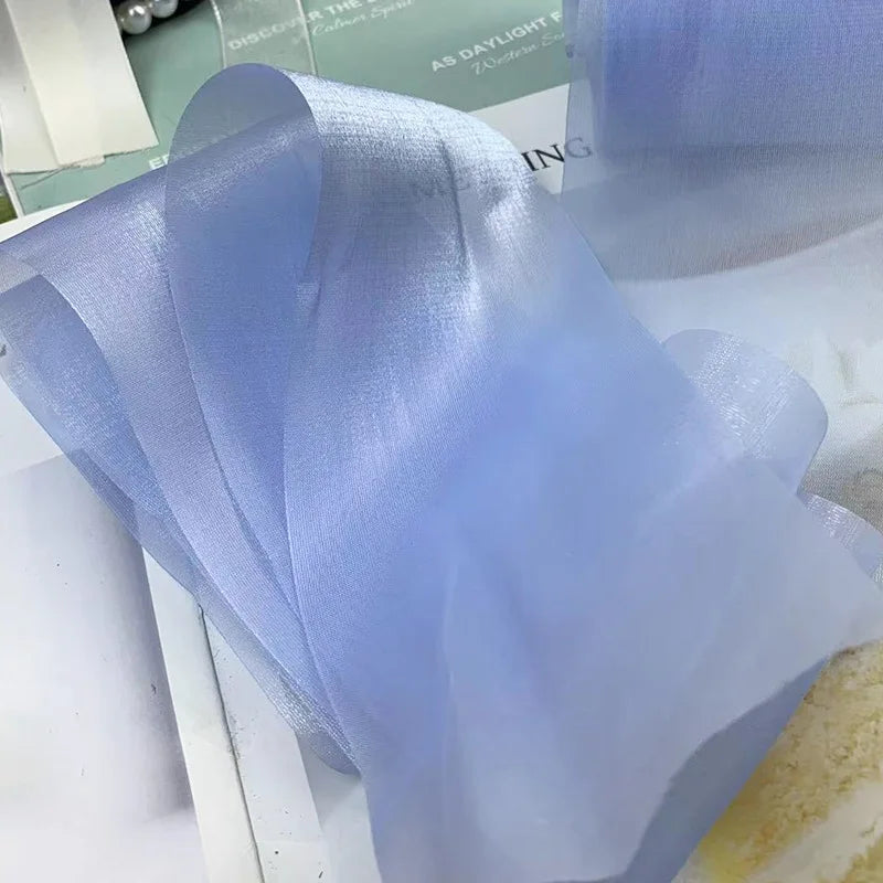 25 Yards 8CM Bright Smooth Yarn Ribbons