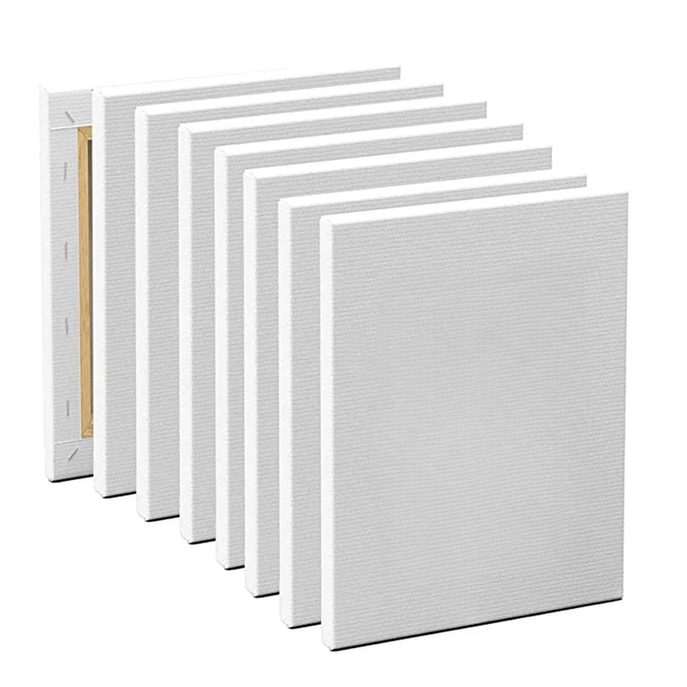 5pcs White Blank Square Artist Canvas