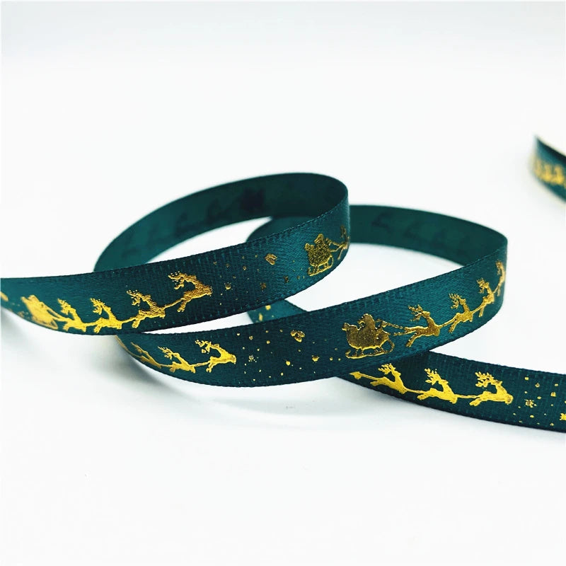 5yards/Lot 10mm Christmas Ribbon