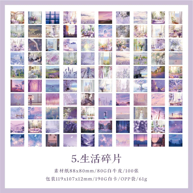 100 sheets/book, materials for seasonal scenery patterns