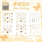 15pcs/pack Kawaii Shell Light Bow Pendant Stickers