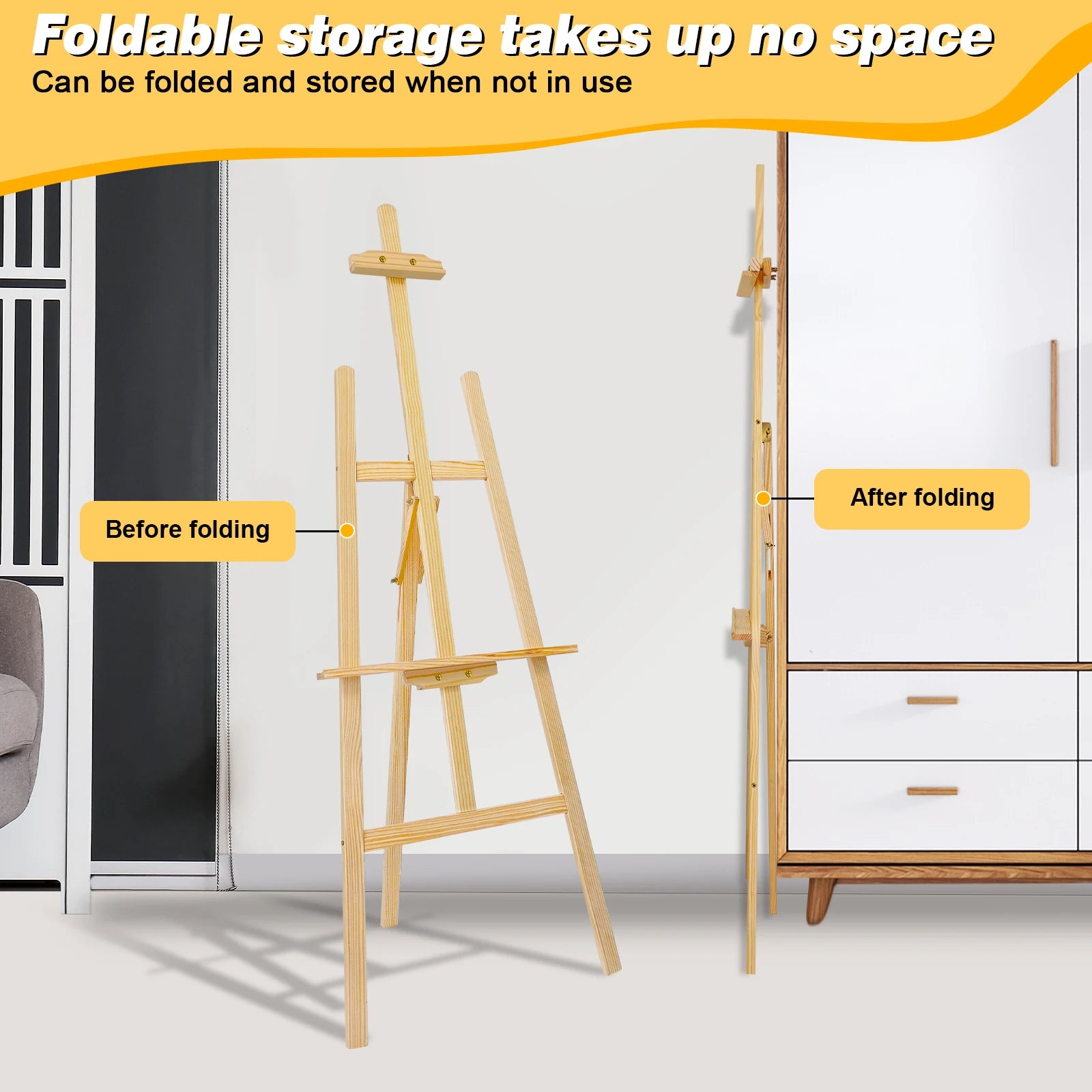 Easel Stand 59’ Canvas Easel for Painting