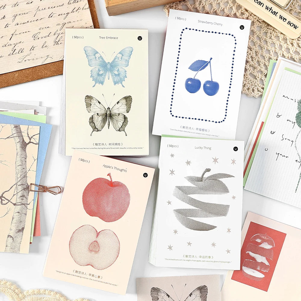 50 Sheets Vintage material paper books