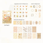 100pcs/set Mixed Material Pack Flower Lace Handbook