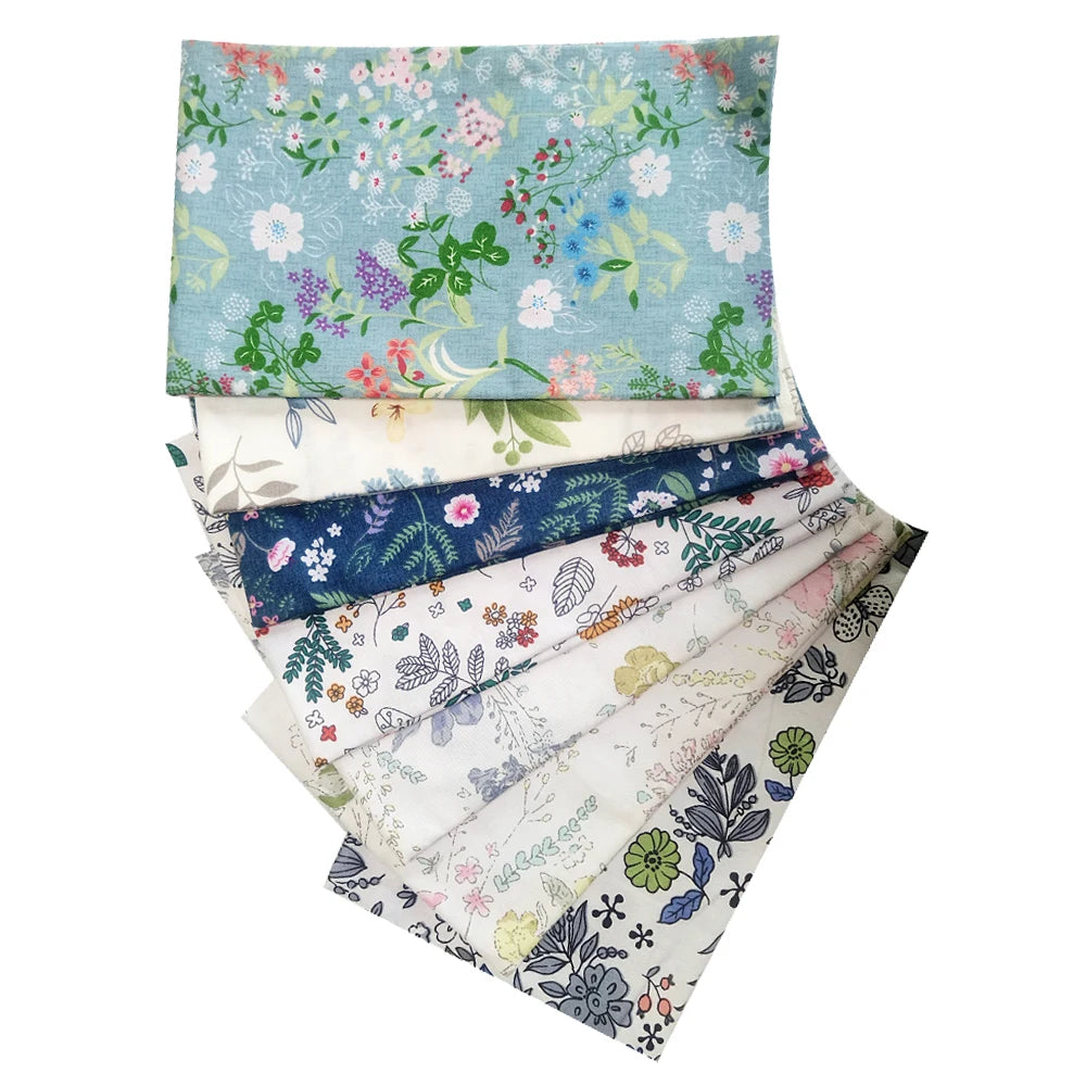 40/50*50cm 6-8 PCS Candy Color Floral Fat Quarter Fabric Bundles