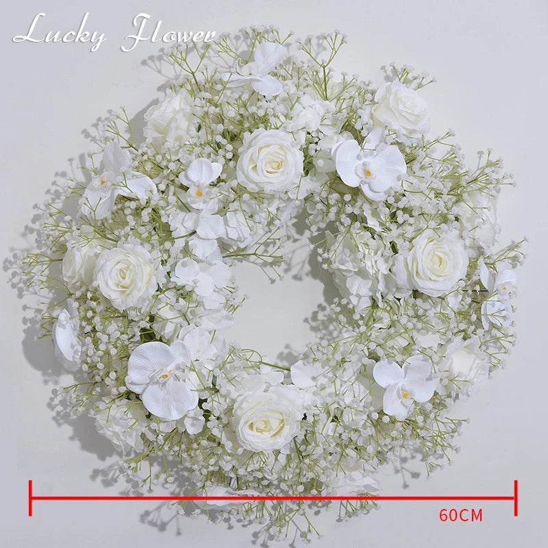 Artificial flowers Wreath Wedding Decoration Table Frame decor Floral Centerpiece Flower Backdrop Arrangement Flower Row