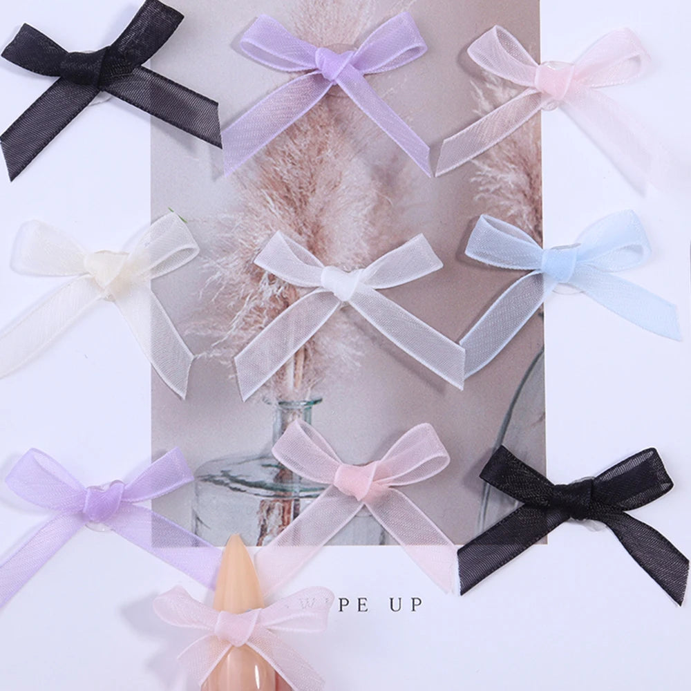 20pcs/lot Colorful Organza Mini Ribbon Bow