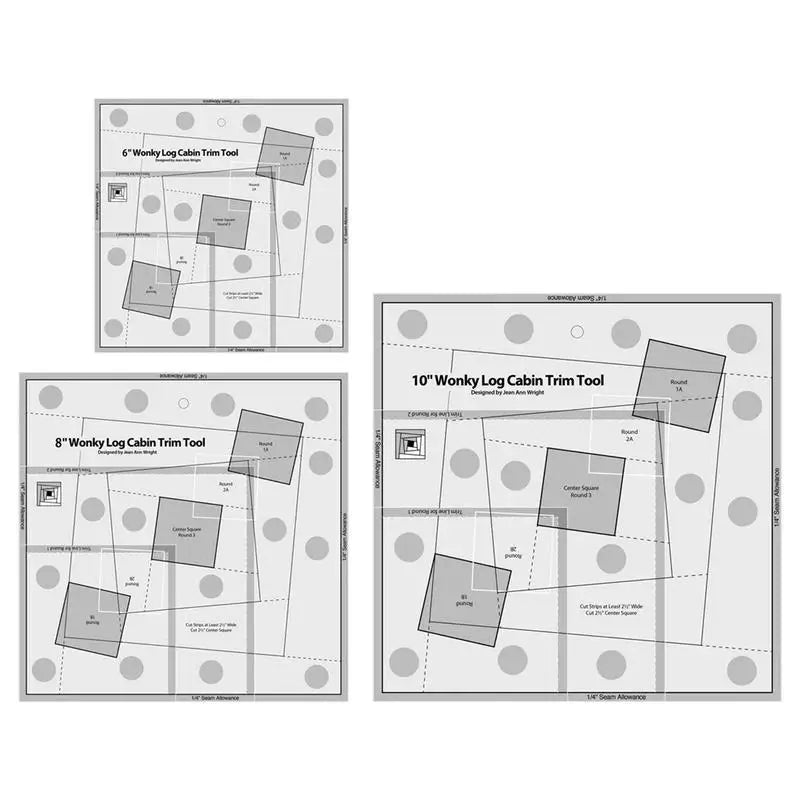 Acrylic Quilting Templates Ruler Acrylic Log Cabin Trim Tool