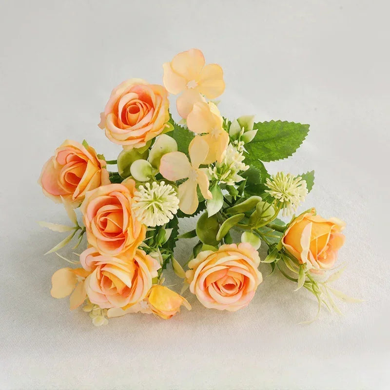 Artificial Flowers Silk Rose Wreath