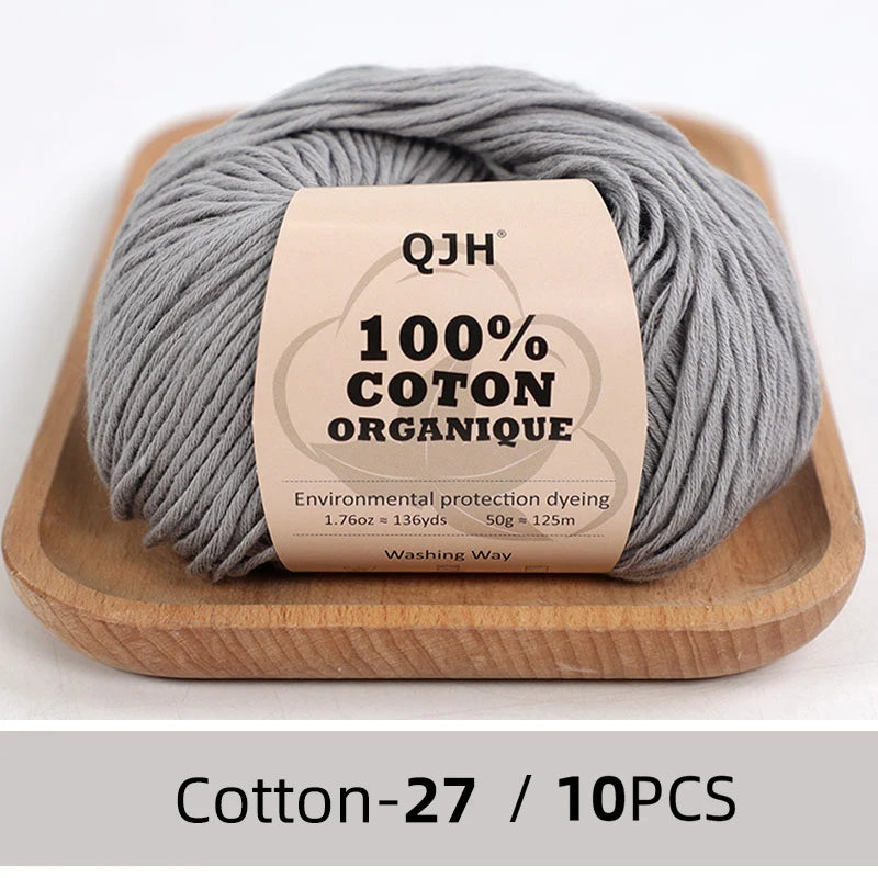 10PCS 100% Organic Cotton Yarn