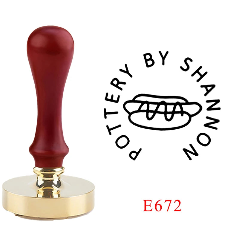 Custom Pottery Stamp for Clay Logo Design Personalized Customized Stamp
