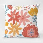 Throw pillow cover floral pattern