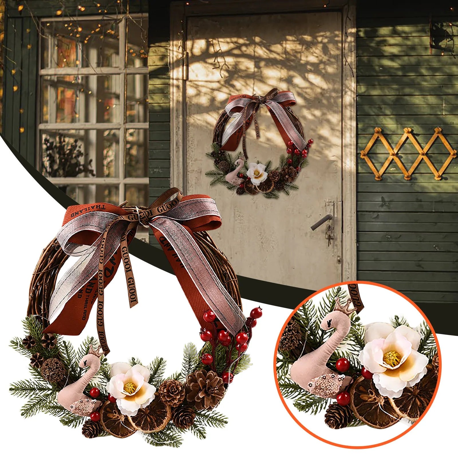Christmas Swan Wreaths