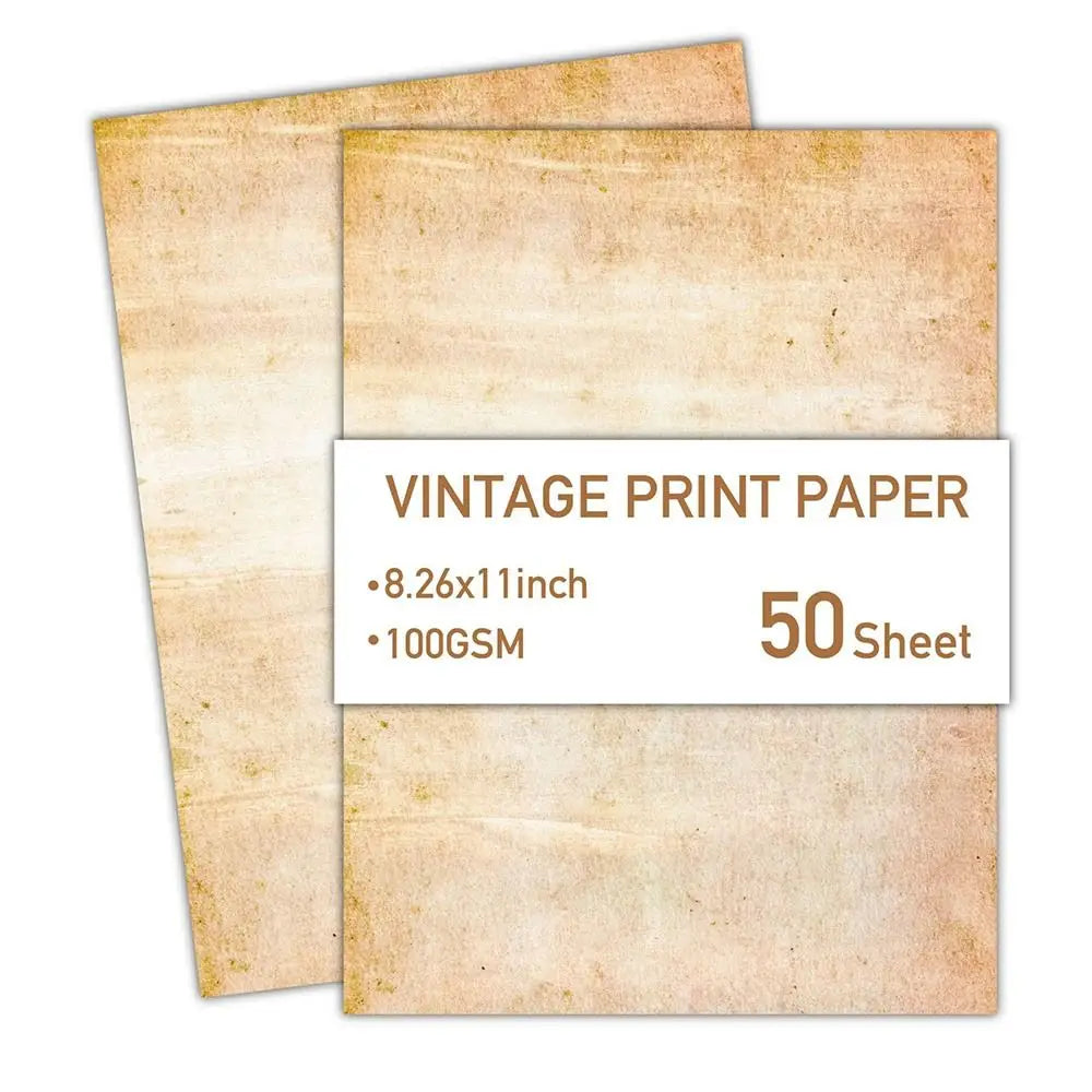 50 Sheets Vintage Stationery Scrapbook Paper