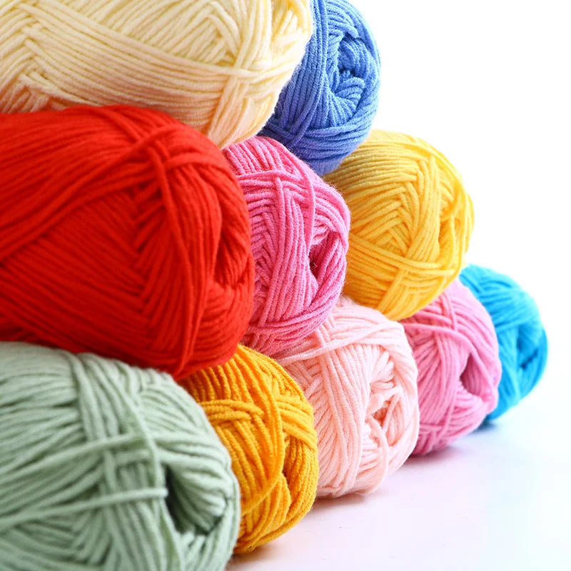 40-50g/Set 4ply Milk Cotton(80%) Knitting Yarn