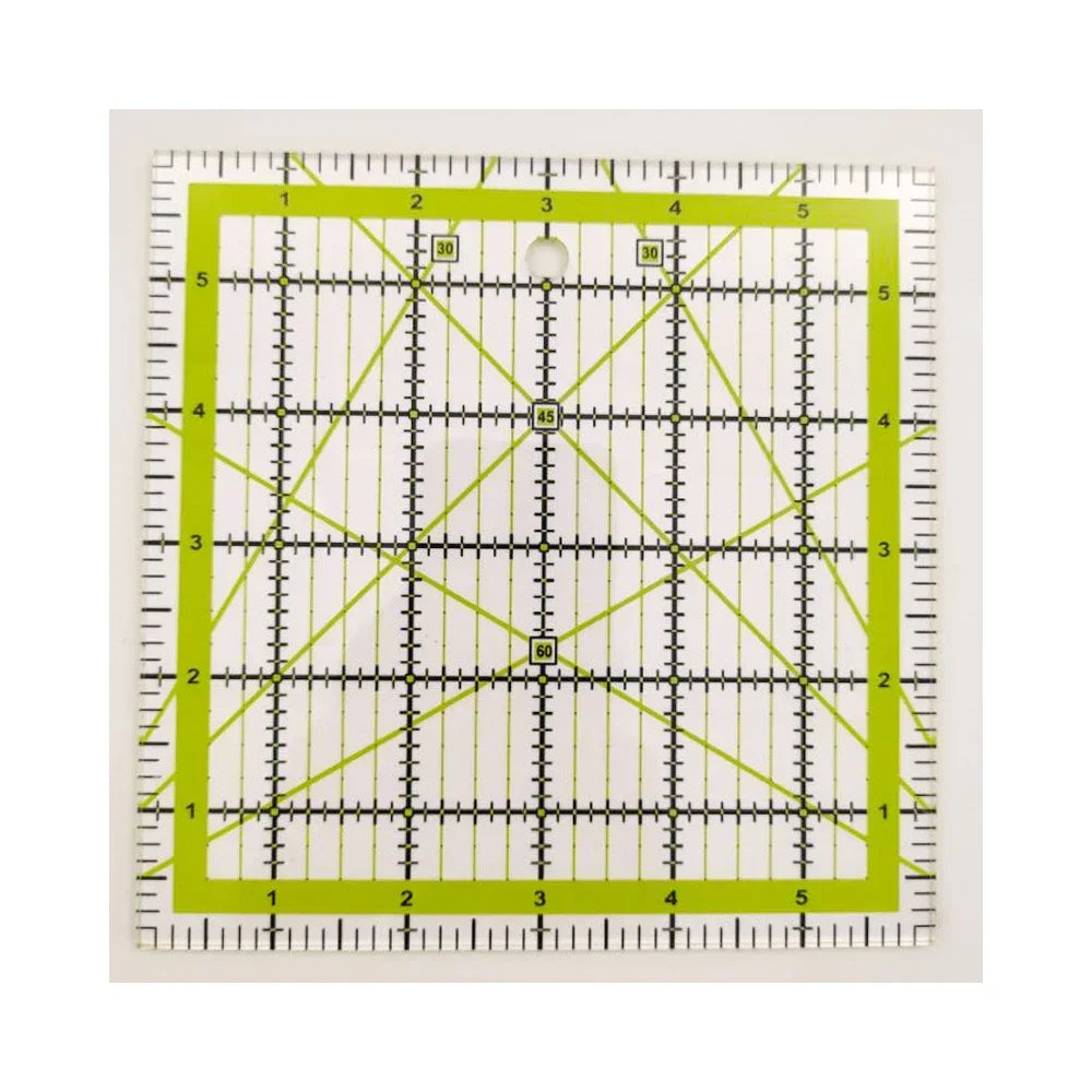 Quilting Ruler Two Color Grid Line Square