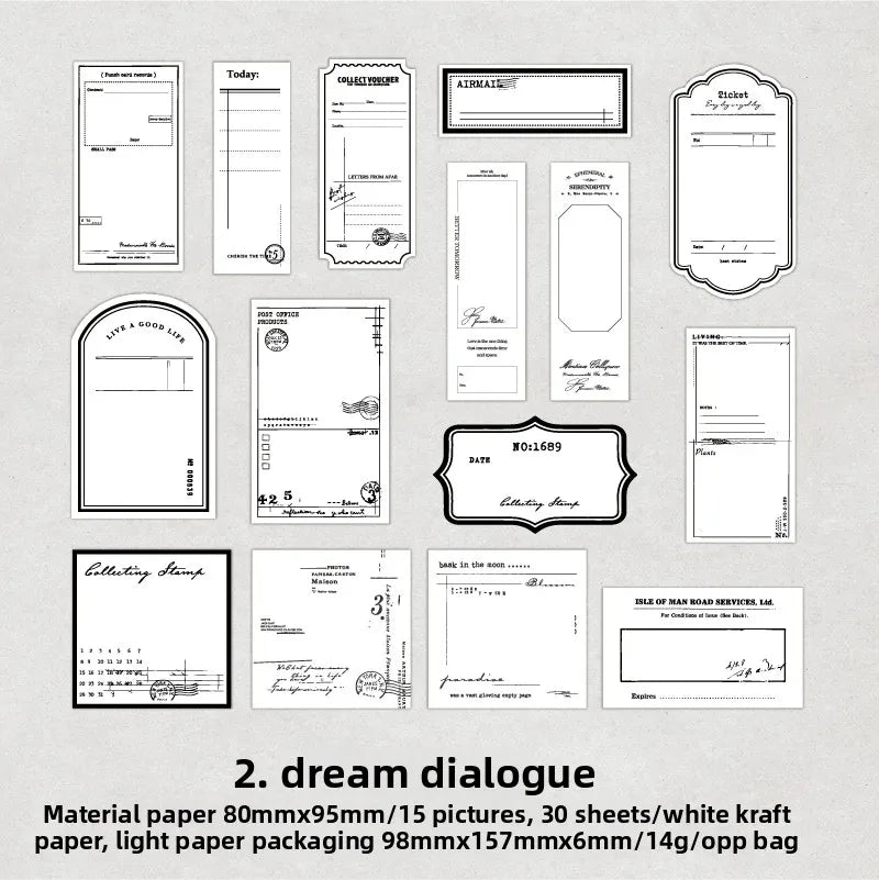 30pcs/lot Embrace The Summer Vintage Simple Border