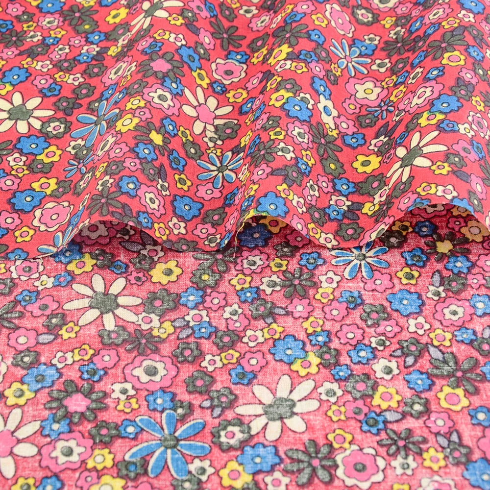 Lovely Fresh Red Printed Cloth 100% Cotton Fabric