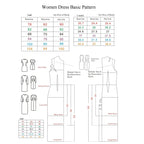 Basic Pattern Drafting Template for Dressmaking