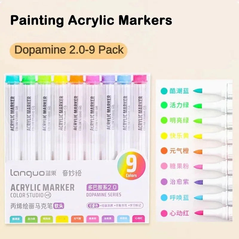 9/144 Colors Acrylic Paint Art Marker Pen