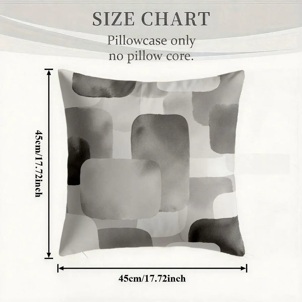 4-Piece Modern Minimalist Square Pattern Pillow Covers