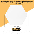 100/200/300 Count Paper Piecing Shapes Hexagon Paper Piecing Templates