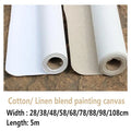 5m long artist primed linen blend / 100% cotton blank primed painting blank canvas