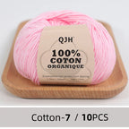 10PCS 100% Organic Cotton Yarn