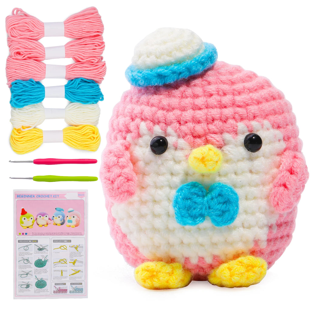 KRABALL Penguin Crochet Kit for Beginners