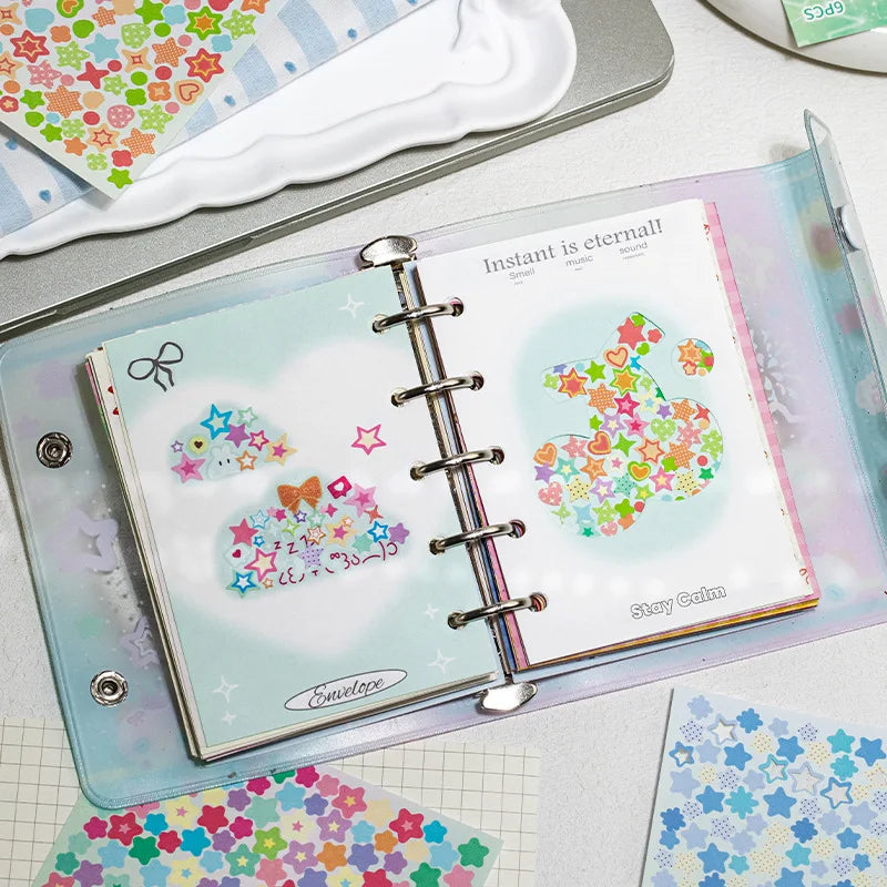 6sheets Kawaii Star Convenience Store Series Die Cutting Stickers