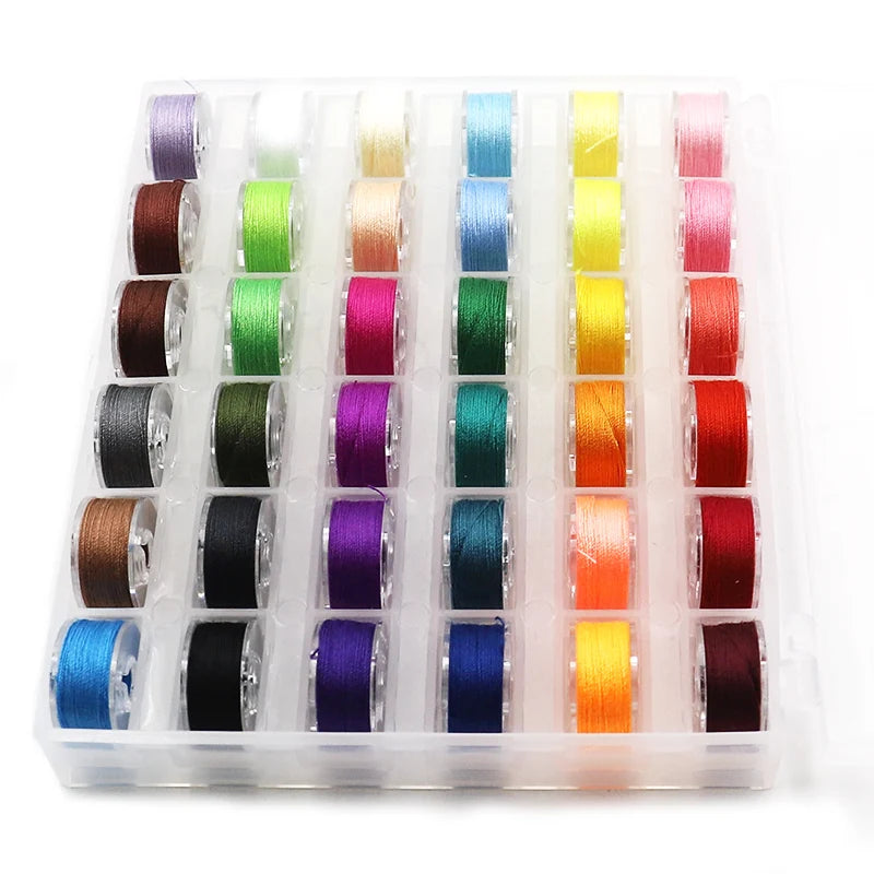1 set 36 colors sewing thread pre-filled bobbins