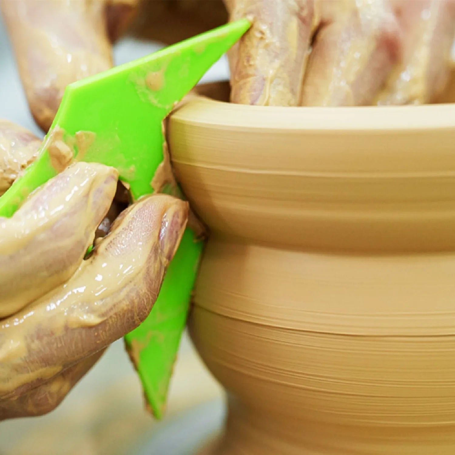 Clay Sculpting & Trimming Ribs for Shaping