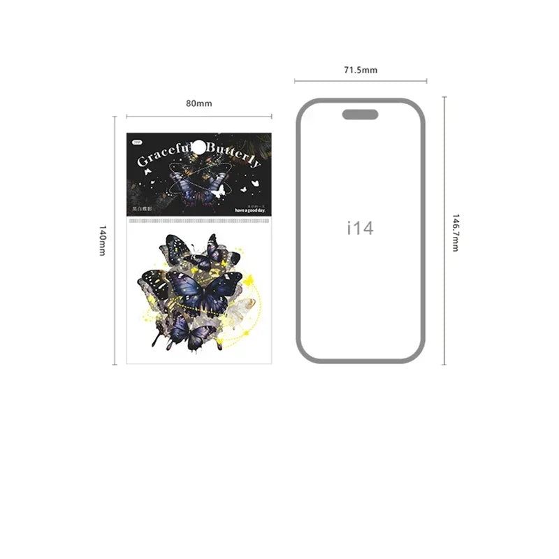 20Pcs Decorative Butterflies Scrapbook Paper