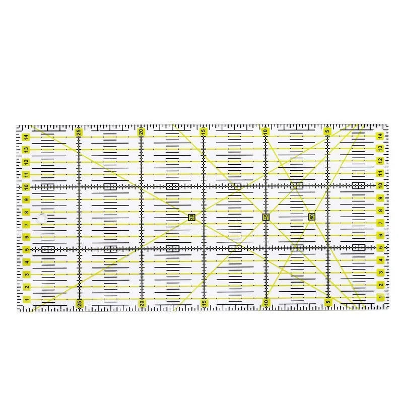 Quilting Ruler Fabric Cutting Ruler with Double Colored Grid Lines