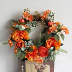 Artificial Flower Wreath Door Decoration