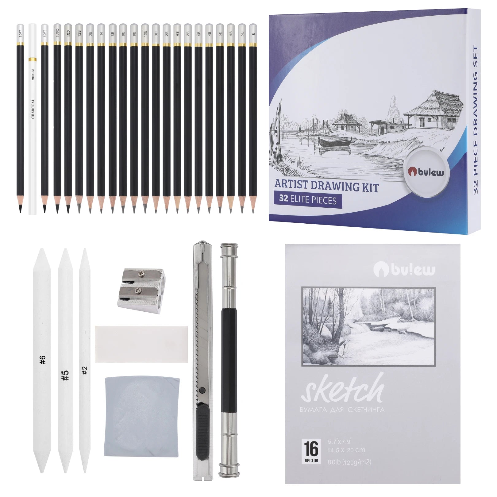 Bview Art Professional 32-pc Artist Drawing Set