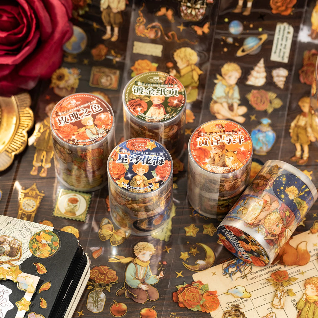 55mm*2m PET Die cut Masking Tape Stickers Retro Cartoon