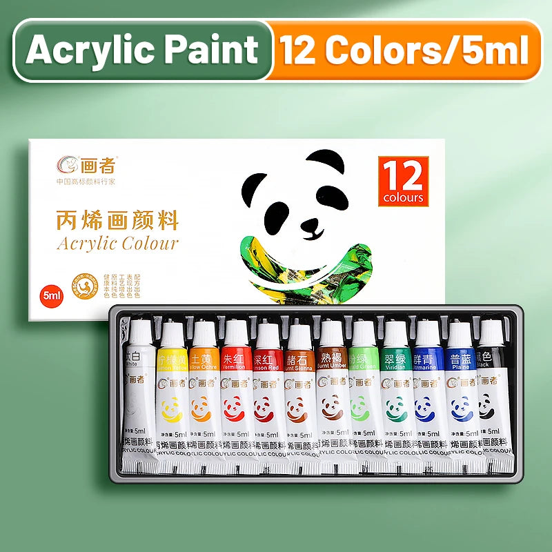 Acrylic Paint Set 12/18/24 Colors 5ml/0.17oz