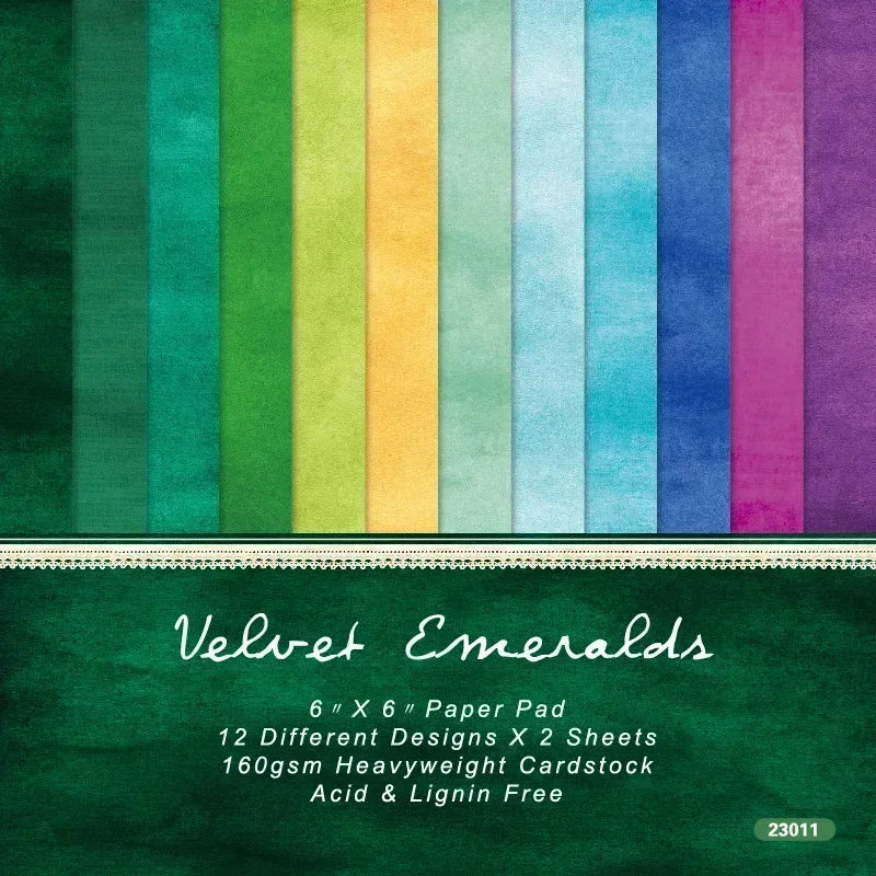 24 Sheets Colorful Style Floral Scrapbook Background Paper