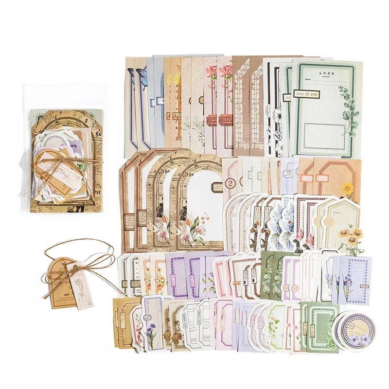 100pcs/pack Decor Scrapbook Vintage Materials