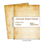 50 Sheets Vintage Stationery Scrapbook Paper