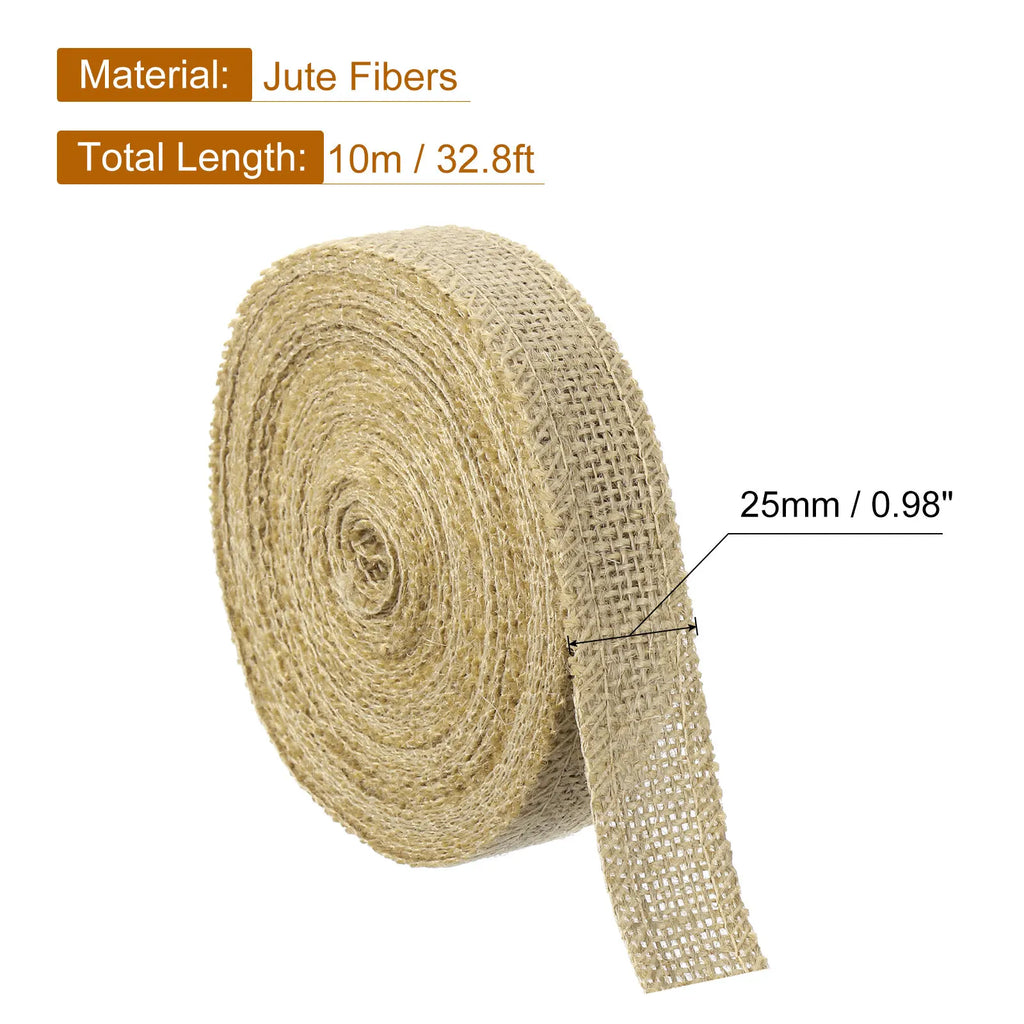 10 Yards Natural Burlap Ribbon