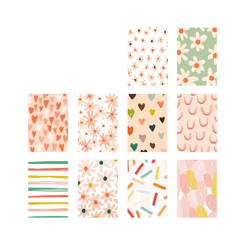50 Pcs Kawaii Ins Paper Card Scrapbooking Paper Stationery
