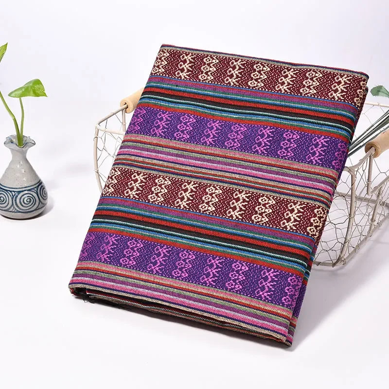 Dyed Ethnic Style Cotton Linen Fabric