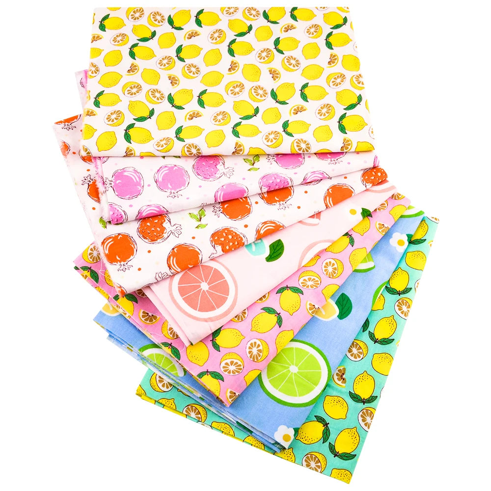 40/50*50cm 6-8 PCS Candy Color Floral Fat Quarter Fabric Bundles