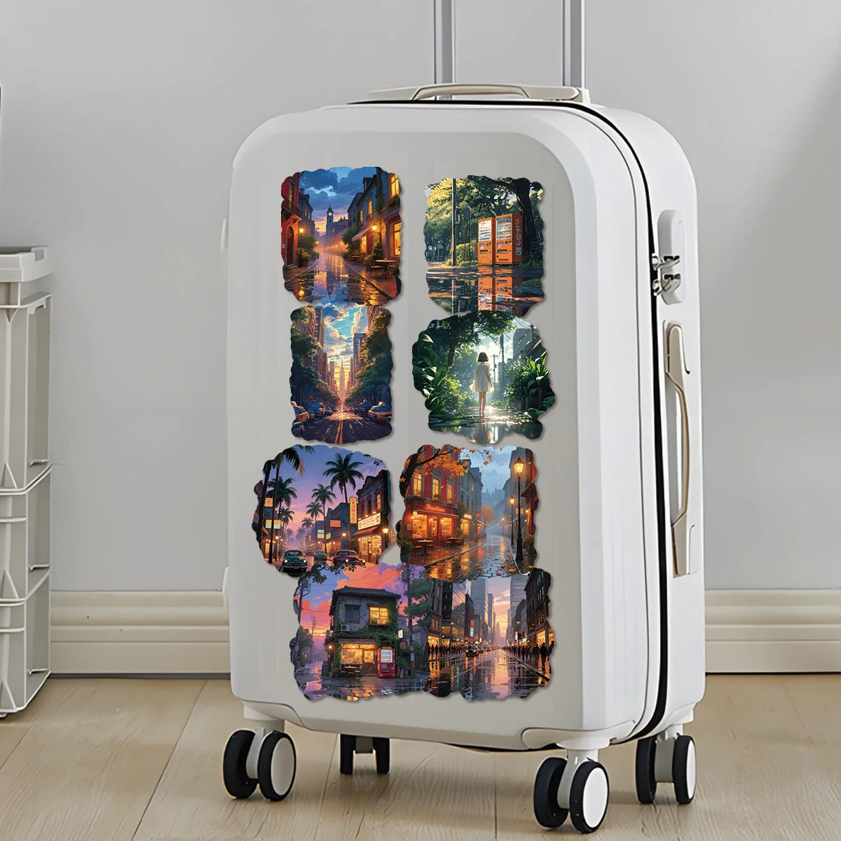 40pcs of PVC Pattern Stickers for Street Scenes After Rain and Sunshine