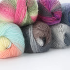 Dyed Rainbow Wool Yarn