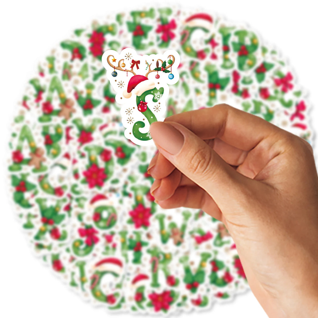 46pcs Christmas Letter Graffiti Stickers
